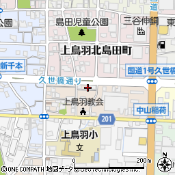 京都府京都市南区上鳥羽南島田町42周辺の地図