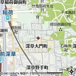 京都府京都市伏見区深草藪之内町20-23周辺の地図