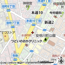 静岡県静岡市葵区本通西町2周辺の地図
