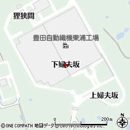 愛知県東浦町（知多郡）緒川（下婦夫坂）周辺の地図