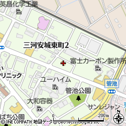 ミニストップ三河安城東町店周辺の地図