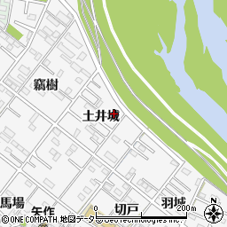 愛知県岡崎市矢作町土井城周辺の地図