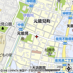 愛知県岡崎市元能見町158周辺の地図