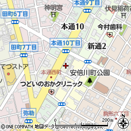 静岡県静岡市葵区本通西町1周辺の地図