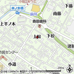愛知県刈谷市小垣江町上松周辺の地図