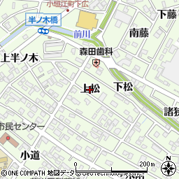 愛知県刈谷市小垣江町（上松）周辺の地図
