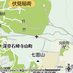 京都府京都市伏見区深草石峰寺山町8周辺の地図