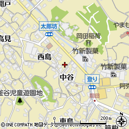 愛知県知多市岡田中谷18-1周辺の地図
