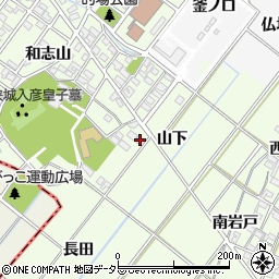 愛知県岡崎市西本郷町山下周辺の地図