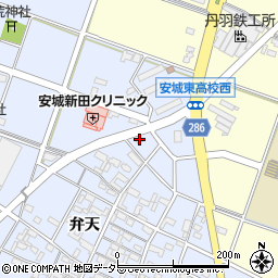 愛知県安城市新田町縦町20周辺の地図