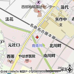 愛知県岡崎市暮戸町北川畔周辺の地図