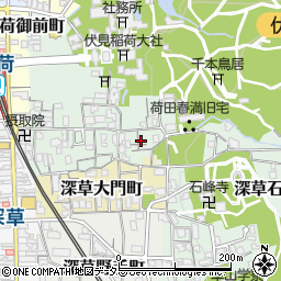 京都府京都市伏見区深草藪之内町25-12周辺の地図