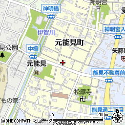 愛知県岡崎市元能見町147周辺の地図