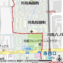 京都府京都市西京区川島桜園町72-1周辺の地図