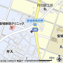 セブンイレブン安城新田町店周辺の地図
