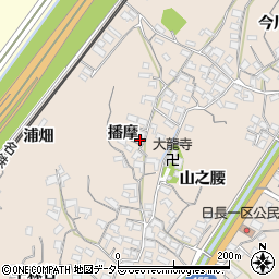 愛知県知多市日長（播摩）周辺の地図
