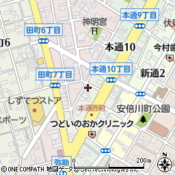 静岡県静岡市葵区本通西町30周辺の地図