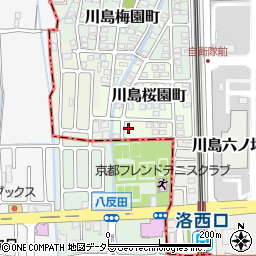 京都府京都市西京区川島桜園町72周辺の地図