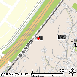 愛知県知多市日長（浦畑）周辺の地図