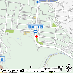 瀬田新緑苑自治会館周辺の地図