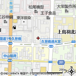 京都府京都市南区上鳥羽北花名町45周辺の地図
