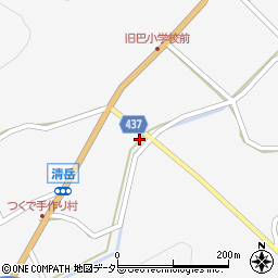 愛知県新城市作手清岳ジロエ畑周辺の地図