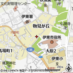 静岡県伊東市物見が丘3-27周辺の地図