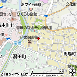 静岡県伊東市音無町周辺の地図