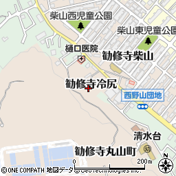 京都府京都市山科区勧修寺冷尻周辺の地図