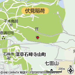 京都府京都市伏見区深草笹山町18周辺の地図