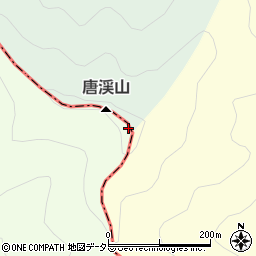唐渓山周辺の地図