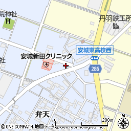愛知県安城市新田町縦町26周辺の地図
