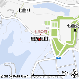 愛知県知多市佐布里奥茂長田周辺の地図