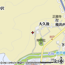 愛知県岡崎市岩戸町西野下周辺の地図