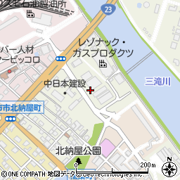 三重県四日市市北納屋町周辺の地図