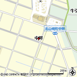 愛知県安城市北山崎町（中畔）周辺の地図