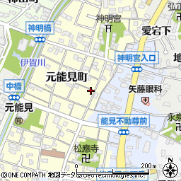 愛知県岡崎市元能見町123周辺の地図