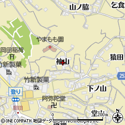 愛知県知多市岡田（袖山）周辺の地図