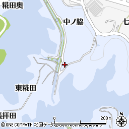 愛知県知多市佐布里東糀田周辺の地図