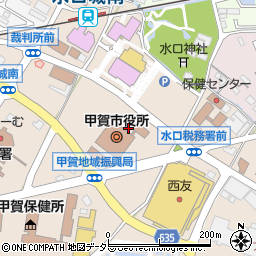 滋賀県甲賀市水口町水口周辺の地図
