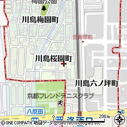 京都府京都市西京区川島桜園町63周辺の地図