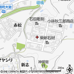 嶺田力石材店　工場周辺の地図