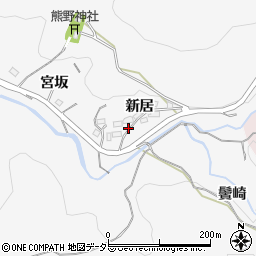 愛知県岡崎市箱柳町新居周辺の地図
