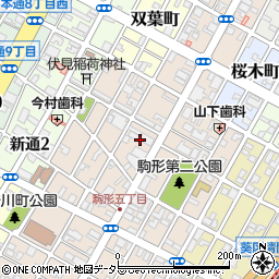 静岡県静岡市葵区駒形通周辺の地図