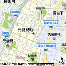 愛知県岡崎市元能見町131周辺の地図