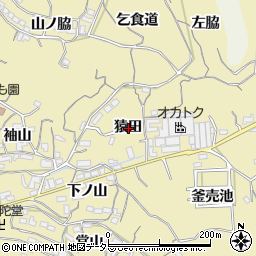 愛知県知多市岡田猿田周辺の地図