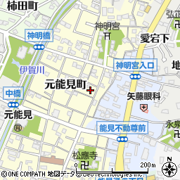 愛知県岡崎市元能見町132周辺の地図