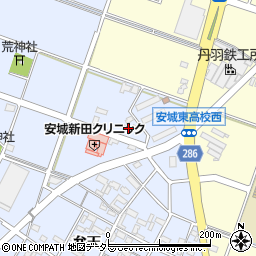 愛知県安城市新田町縦町40周辺の地図