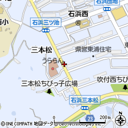 愛知県東浦町（知多郡）石浜（三本松）周辺の地図