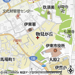 静岡県伊東市物見が丘3周辺の地図